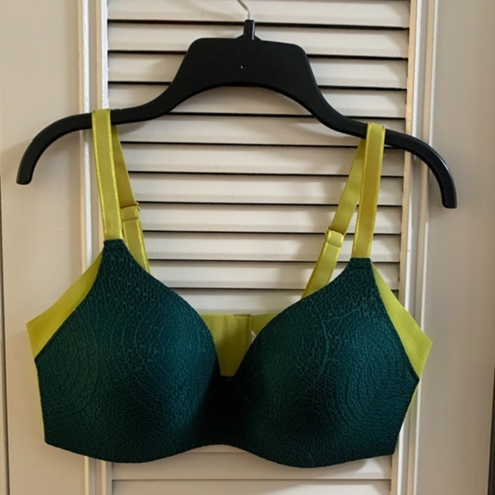 Green and Yellow Women's Knix Bra 36C-0392